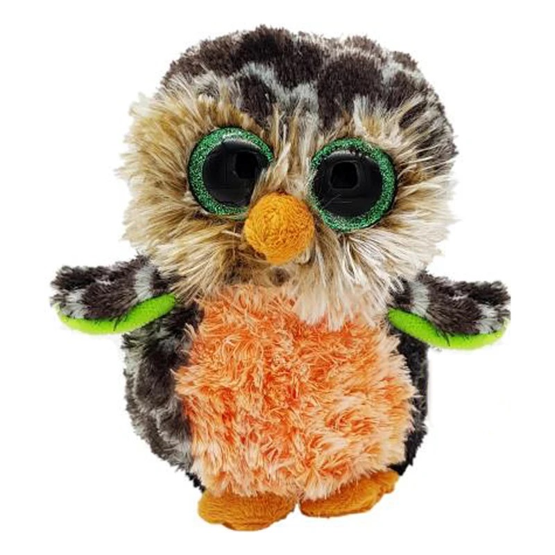 عروسک جغد چشم تیله ای ارتفاع 19 سانتی متر