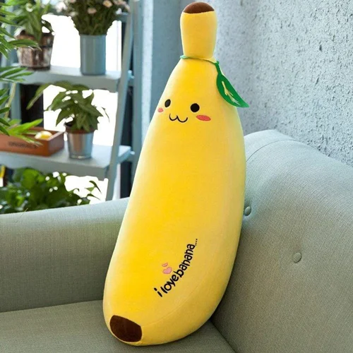 عروسک موز طرح i love Banana سایز 70 سانتیمتر