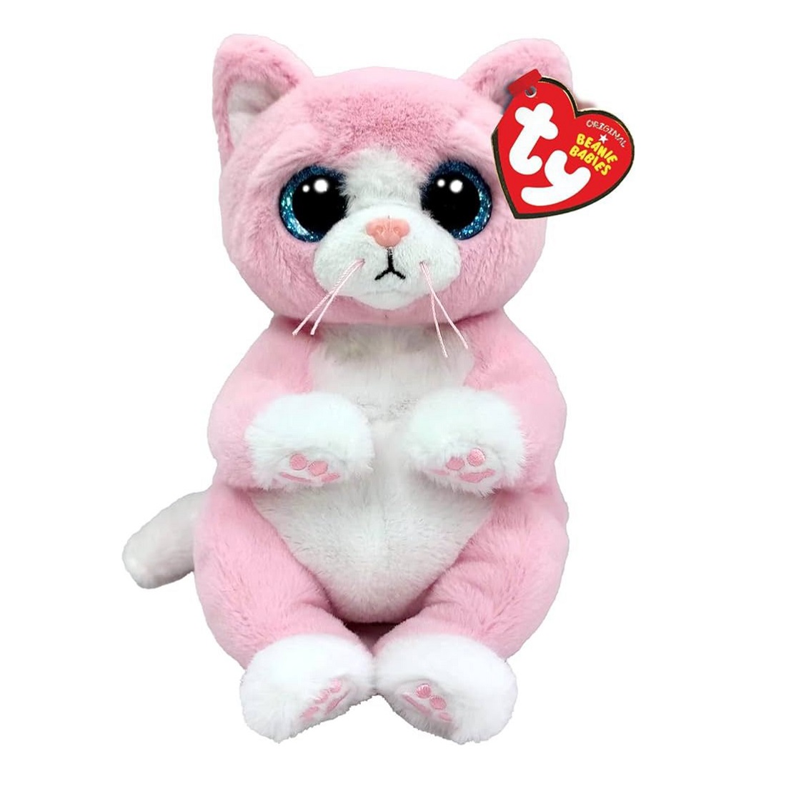 عروسک گربه تی وای مدل TY BEANIE BELLIES LILLIIBELLE ارتفاع 16 سانتی متر
