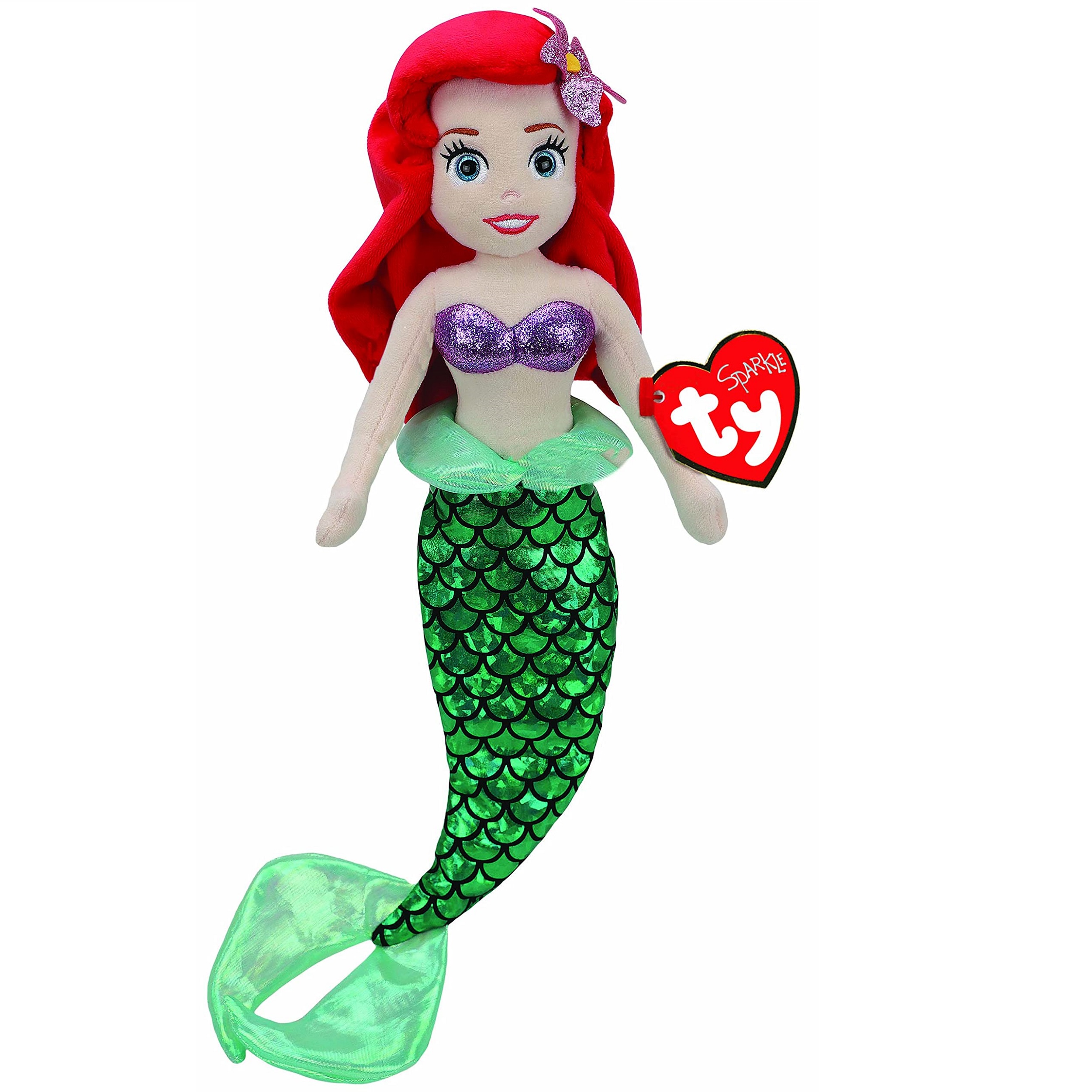 عروسک پری دریایی تی وای TY DISNEY PRINCESS ARIEL ارتفاع 45 سانتی متر