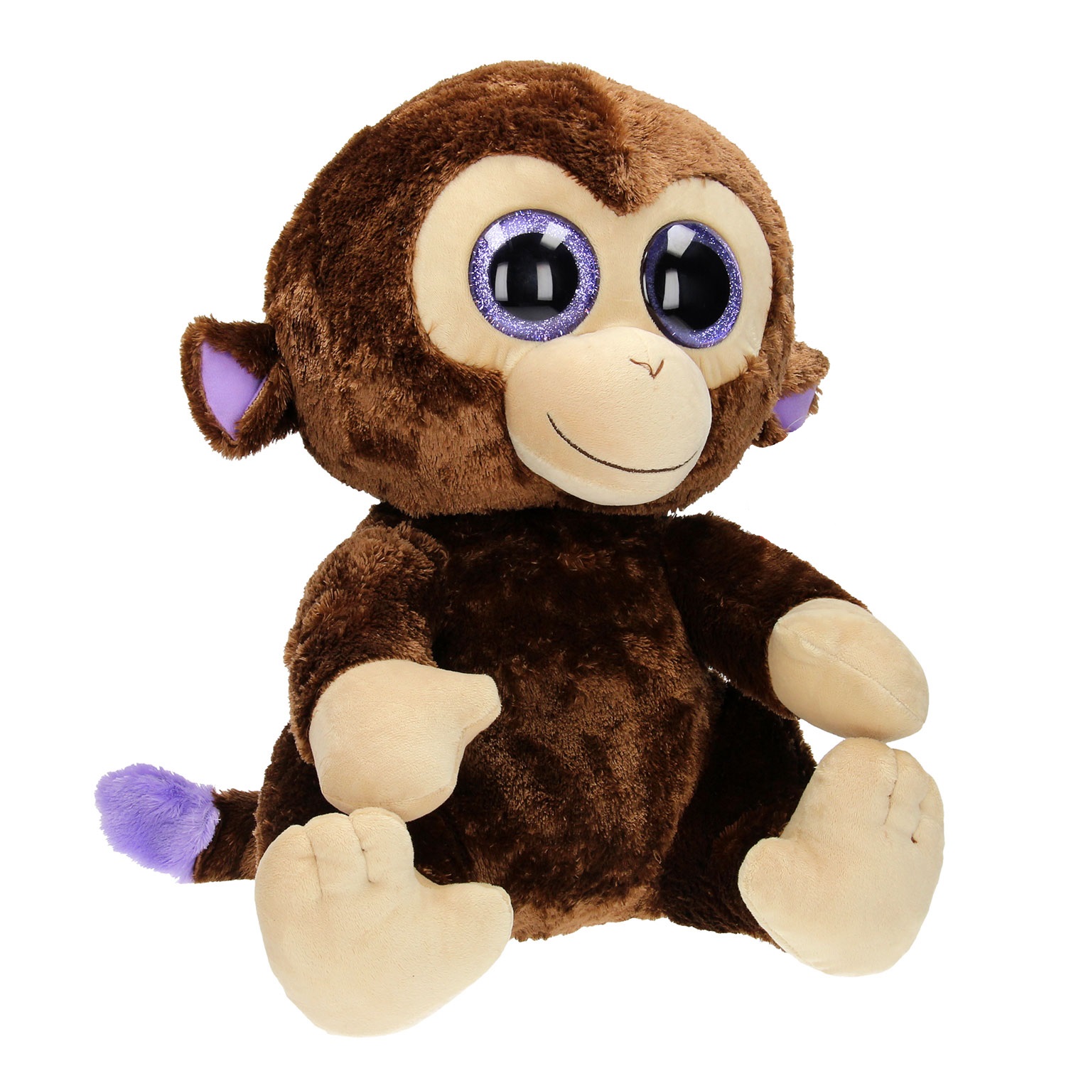 عروسک پولیشی میمون چشم تیله ای ارتفاع 15 سانتی متر